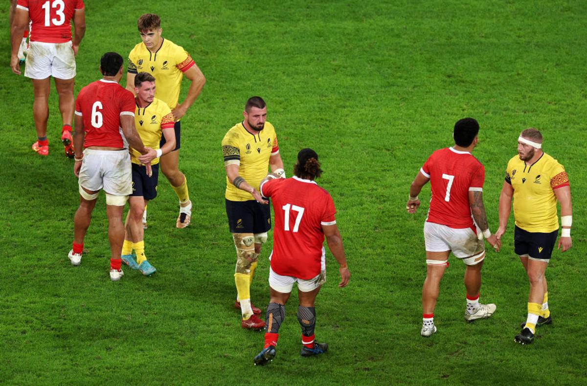 Scene speciale la Lille » Cum au fost surprinși la final rugbiștii din Tonga, în timp ce „stejarii” erau aplaudați de tot stadionul