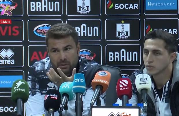 Adrian Mutu, scos din sărite în conferința din Azerbaidjan: „Dacă vrei să mă întrebi ceva, fă-o direct!”
