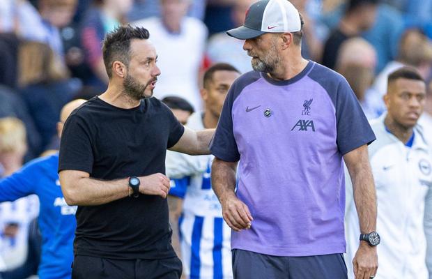 Două meciuri la indigo în Premier League » De Zerbi nu s-a lăsat bătut de Klopp