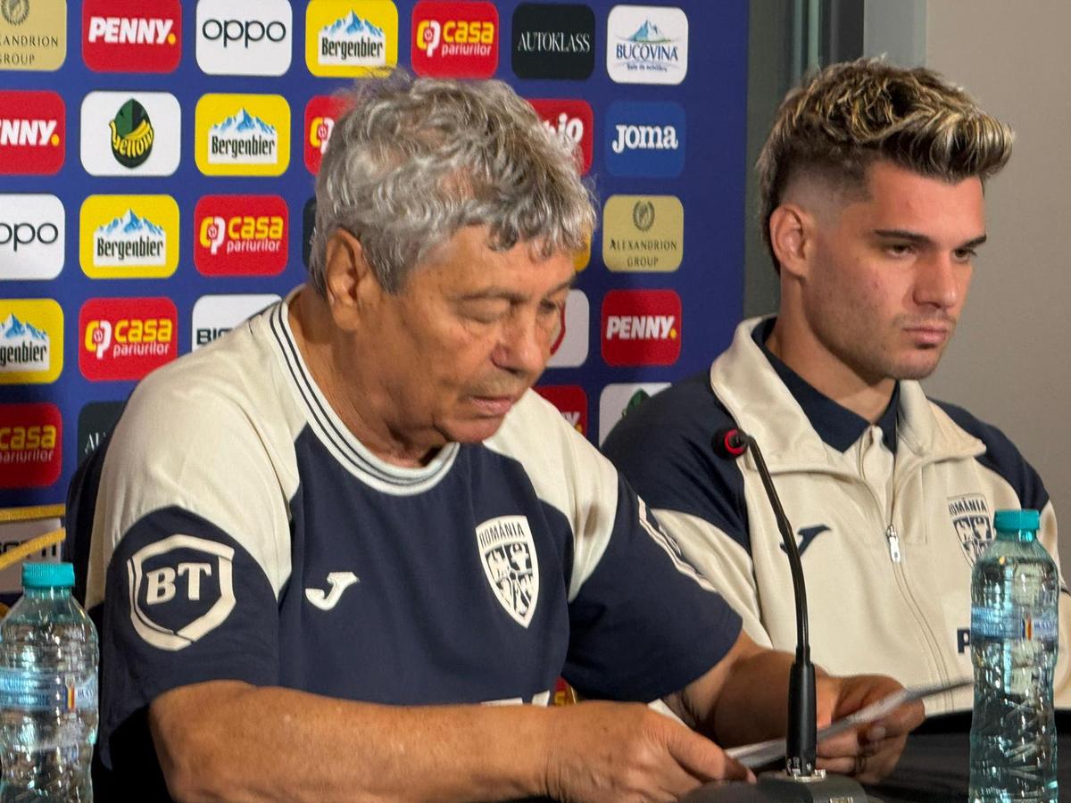 Mircea Lucescu și Ianis Hagi, conferința de presă premergătoare duelului România - Moldova. Foto: Sergiu Alexandru (GSP)