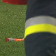 Torțe la CFR Cluj - U Cluj / FOTO: Captură TV @Prima Sport 1
