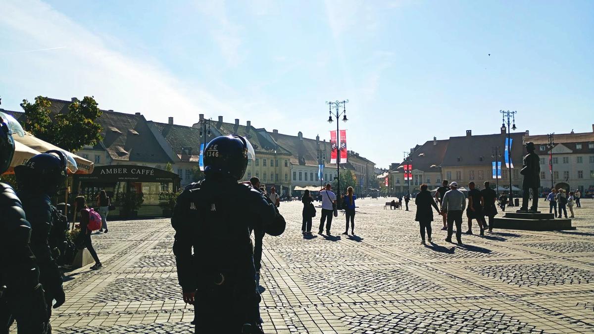 Suporterii Stelei, conflict cu Jandarmeria din Sibiu / Sursă foto: turnulsfatului.ro