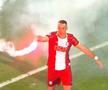 Stefan Drazic a sărbătorit cu o torță după ce a deschis scorul în CFR Cluj - U Cluj