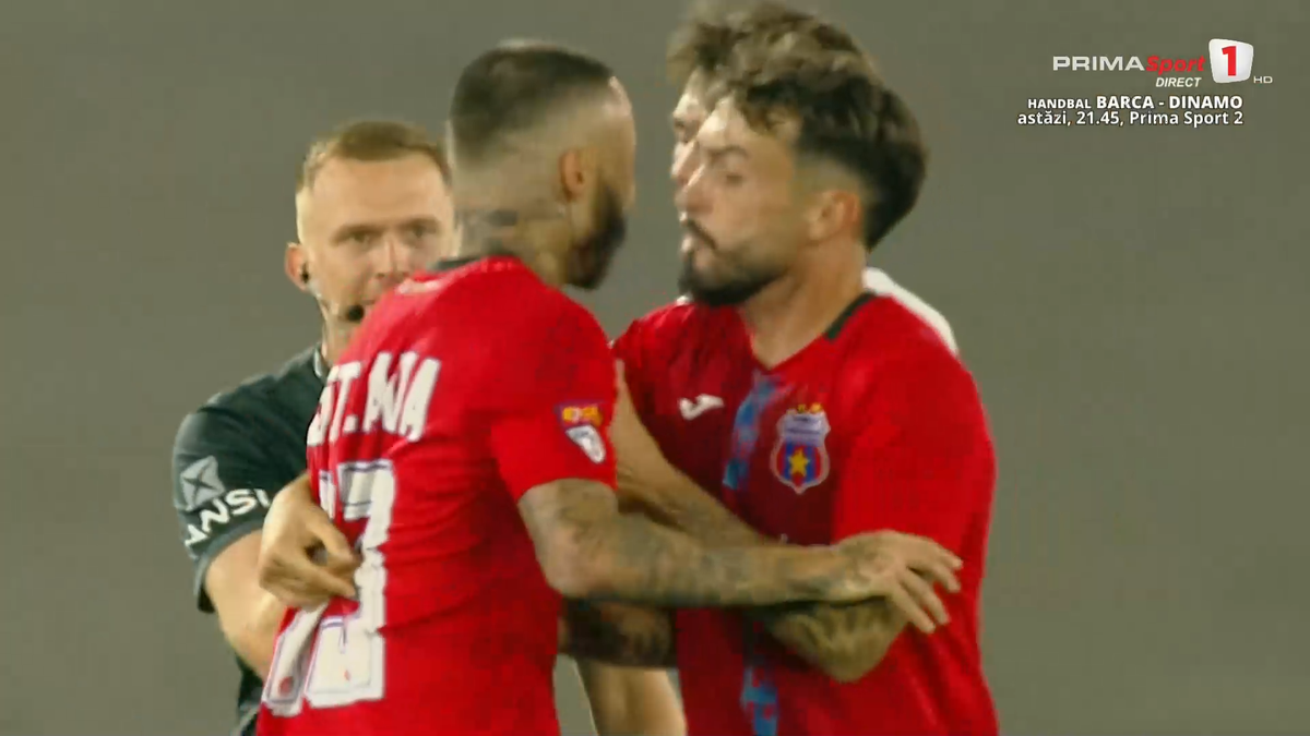 Ceartă între jucători la finalul meciului dintre Poli Timișoara și Steaua