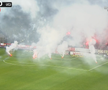 Torțe la CFR Cluj - U Cluj / FOTO: Captură TV @Prima Sport 1