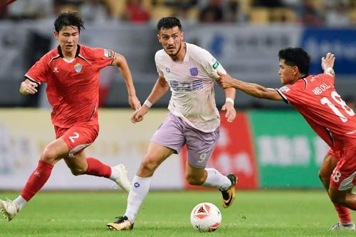 Astrit Selmani, trei goluri marcate în ultimul meci din China // foto: instagram @shaanxi_union_fc