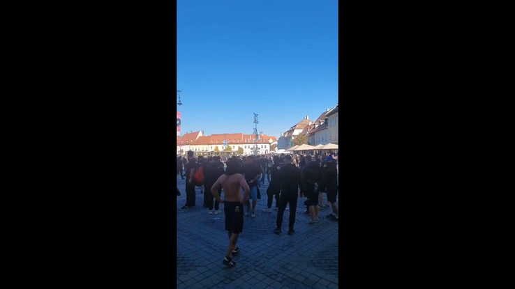 Suporterii Stelei, conflict cu Jandarmeria din Sibiu / Sursă foto: turnulsfatului.ro