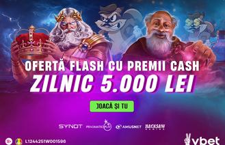 VBET, ofertă Flash cu premii cash: 5.000 de lei zilnic la orice slot