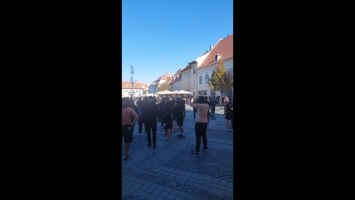 Suporterii Stelei, conflict cu Jandarmeria din Sibiu / Sursă foto: turnulsfatului.ro