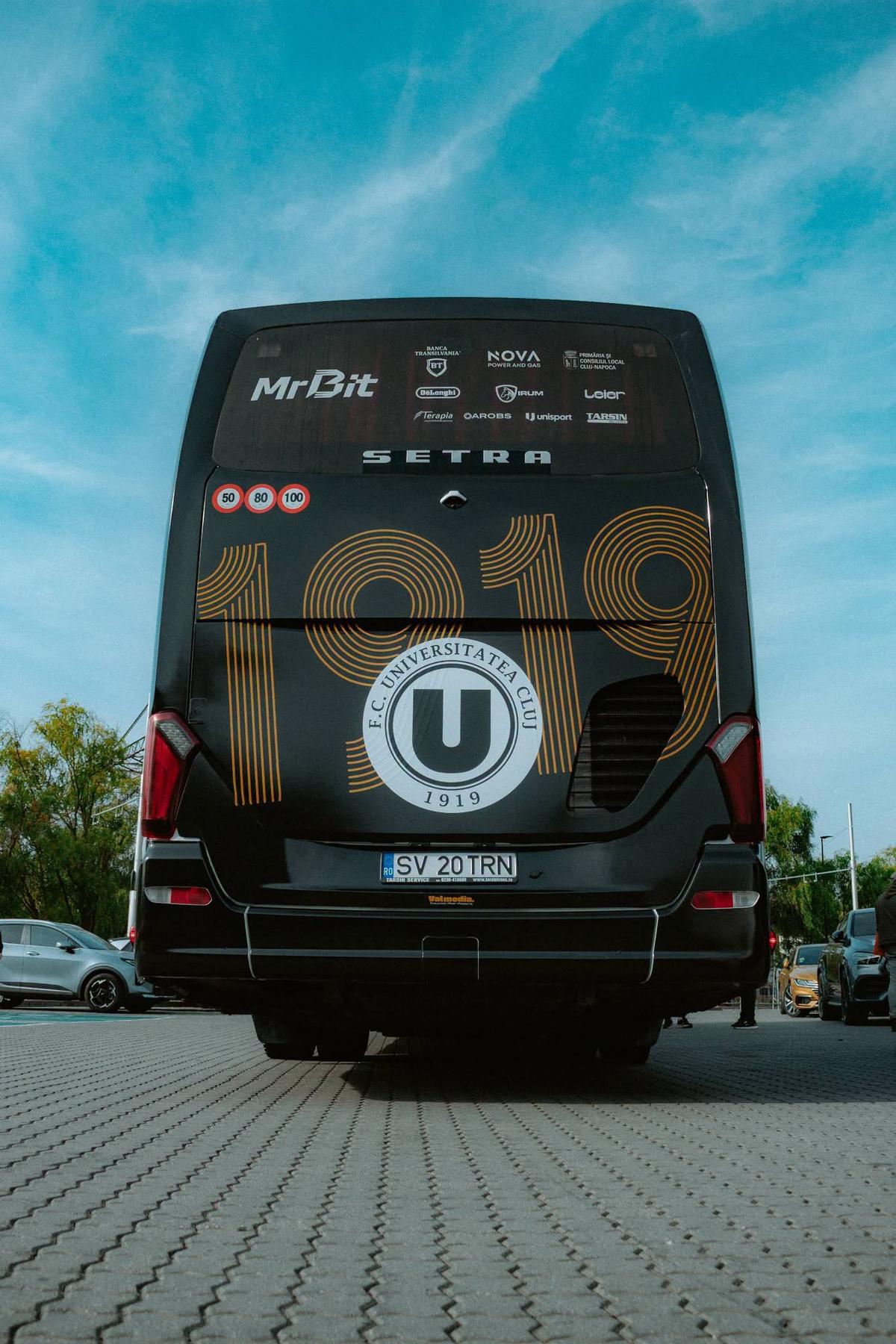 Autocar nou pentru U Cluj // foto: Facebook