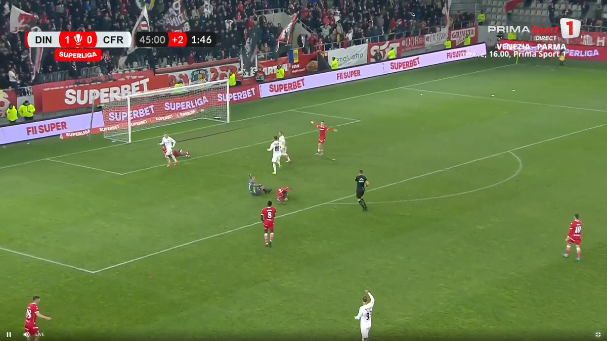 Gafa lui Golubovic în Dinamo - CFR Cluj