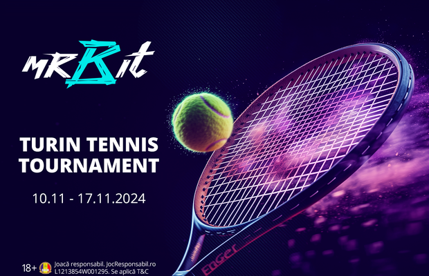 Participă la Tennis Finals Triple Bonus Challenge și Urmărește Tenisul alături de Mr Bit!