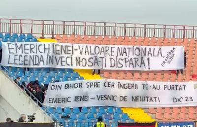 Oradea și-a cinstit legenda » Stadionul a vibrat în memoria lui Emeric Ienei, la meciul Bihorului din Liga 2