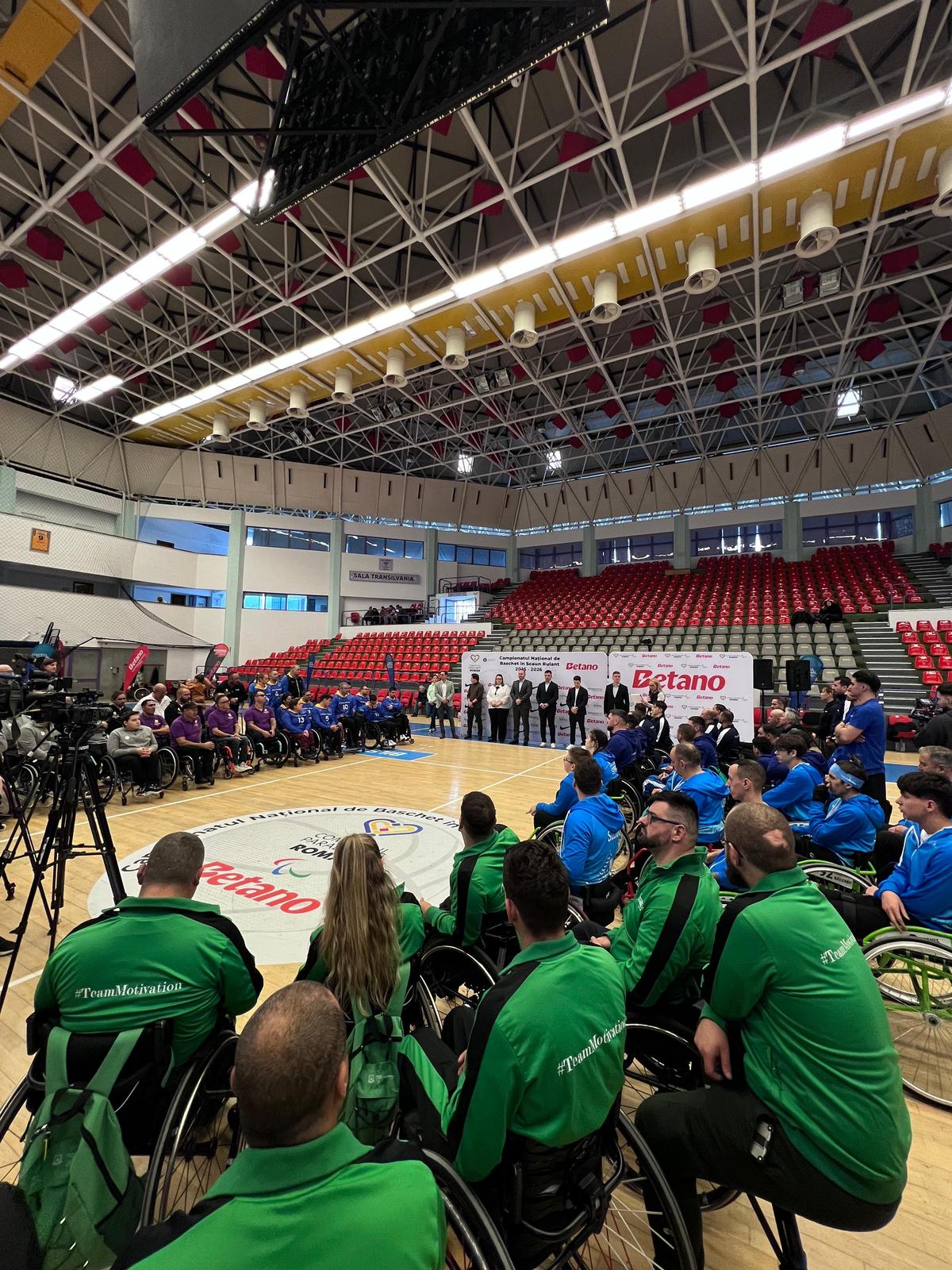 Ceremonia de deschidere a Campionatului Național de Baschet în Fotoliu Rulant