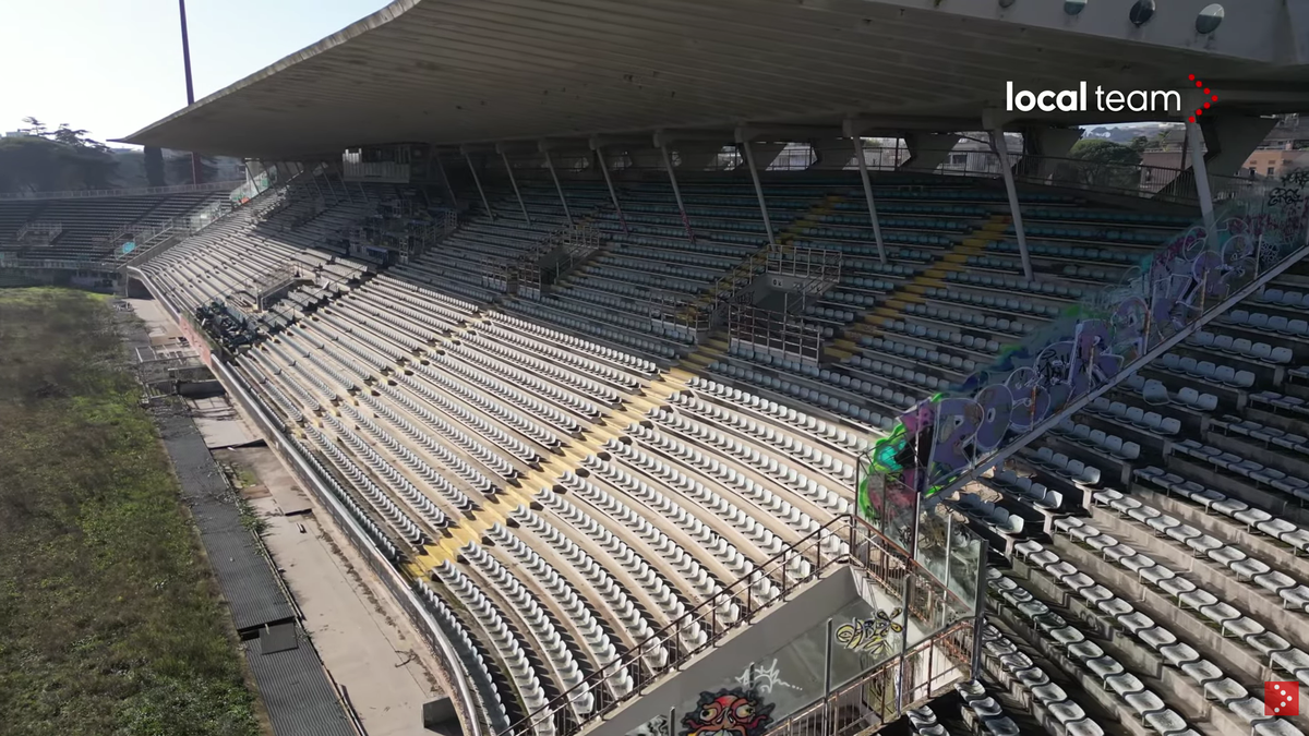 Cum a ajuns să arate stadionul Flaminio, situat chiar în centrul Romei