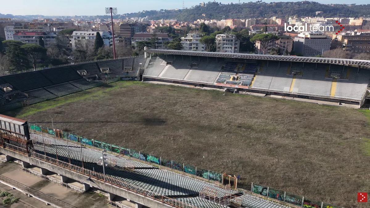 Cum a ajuns să arate stadionul Flaminio, situat chiar în centrul Romei