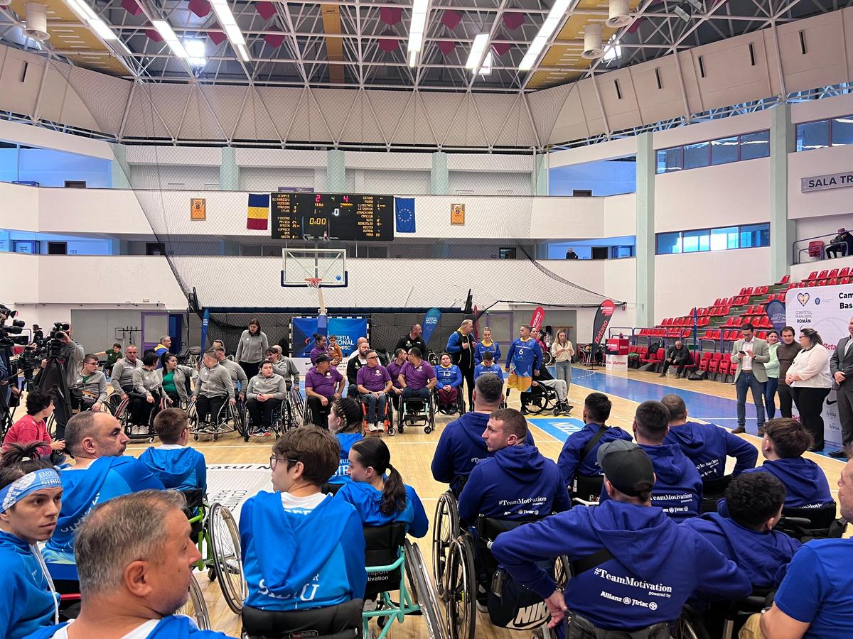 Ceremonia de deschidere a Campionatului Național de Baschet în Fotoliu Rulant