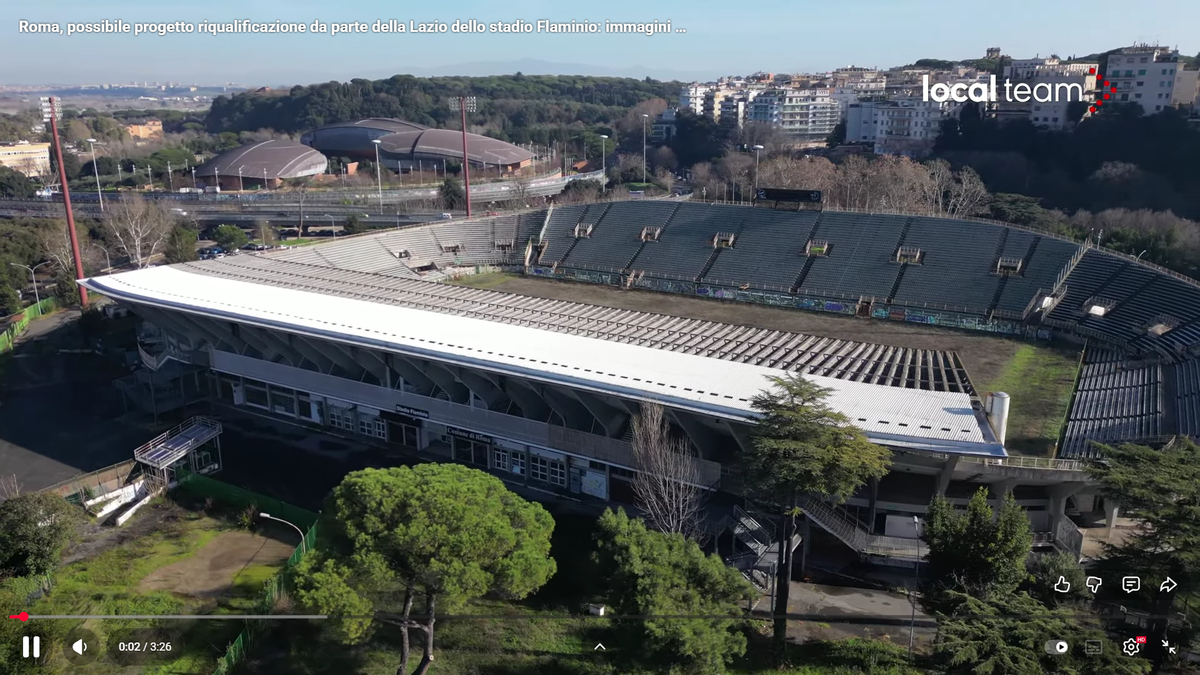 Cum a ajuns să arate stadionul Flaminio, situat chiar în centrul Romei