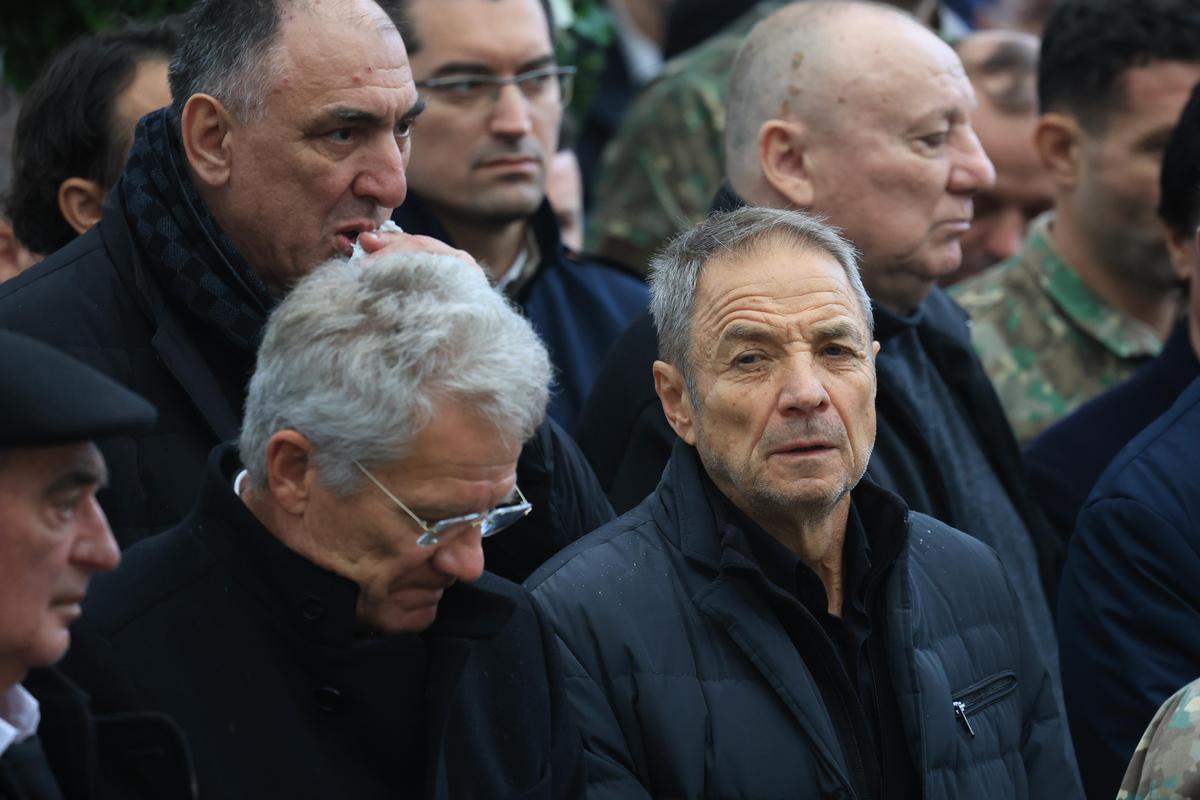 Lăcătuș, Balint, Boloni, Tudorel Stoica, la înmormântarea lui Emeric Ienei // foto: Ionuț Iordache (GSP.ro)
