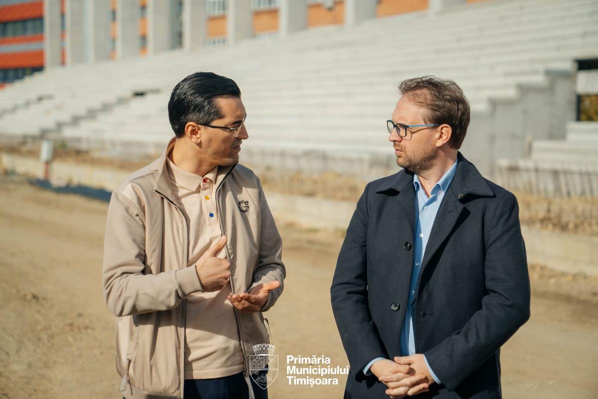 Răzvan Burleanu a vizitat noul stadion din Timișoara