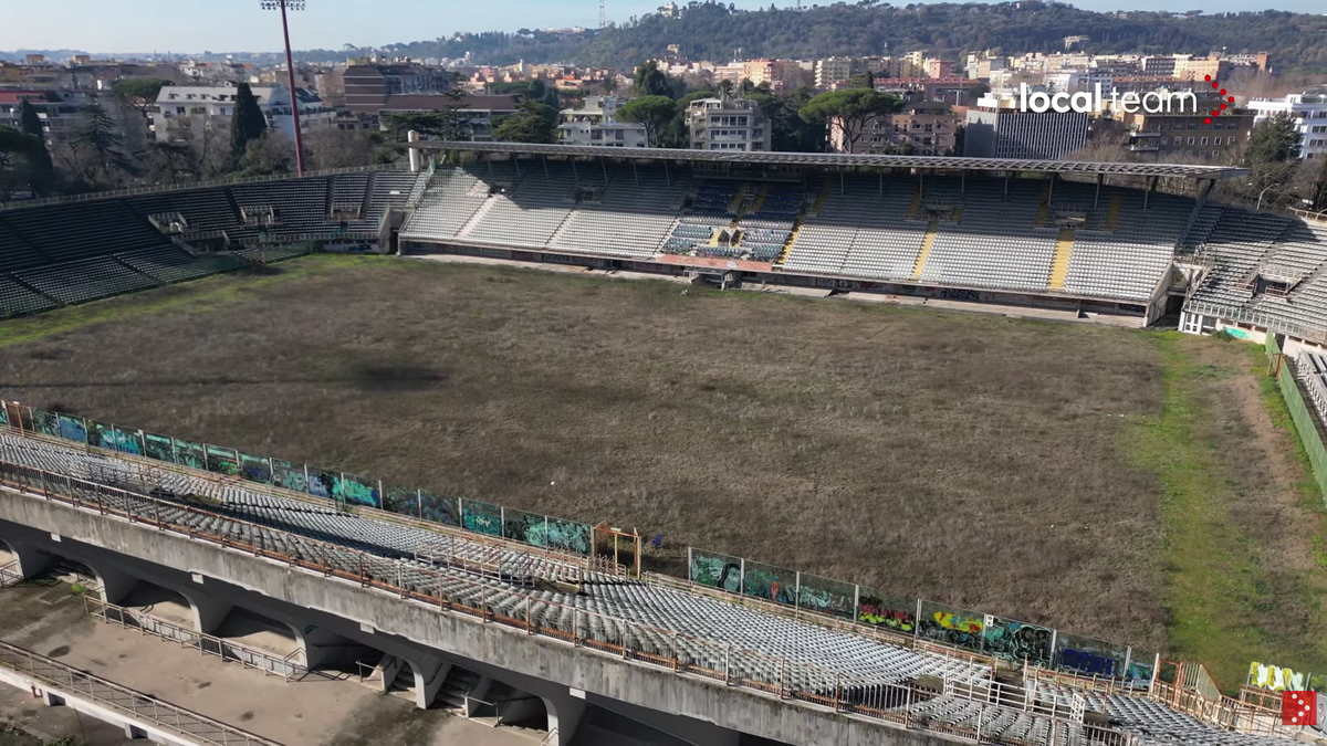 Cum a ajuns să arate stadionul Flaminio, situat chiar în centrul Romei
