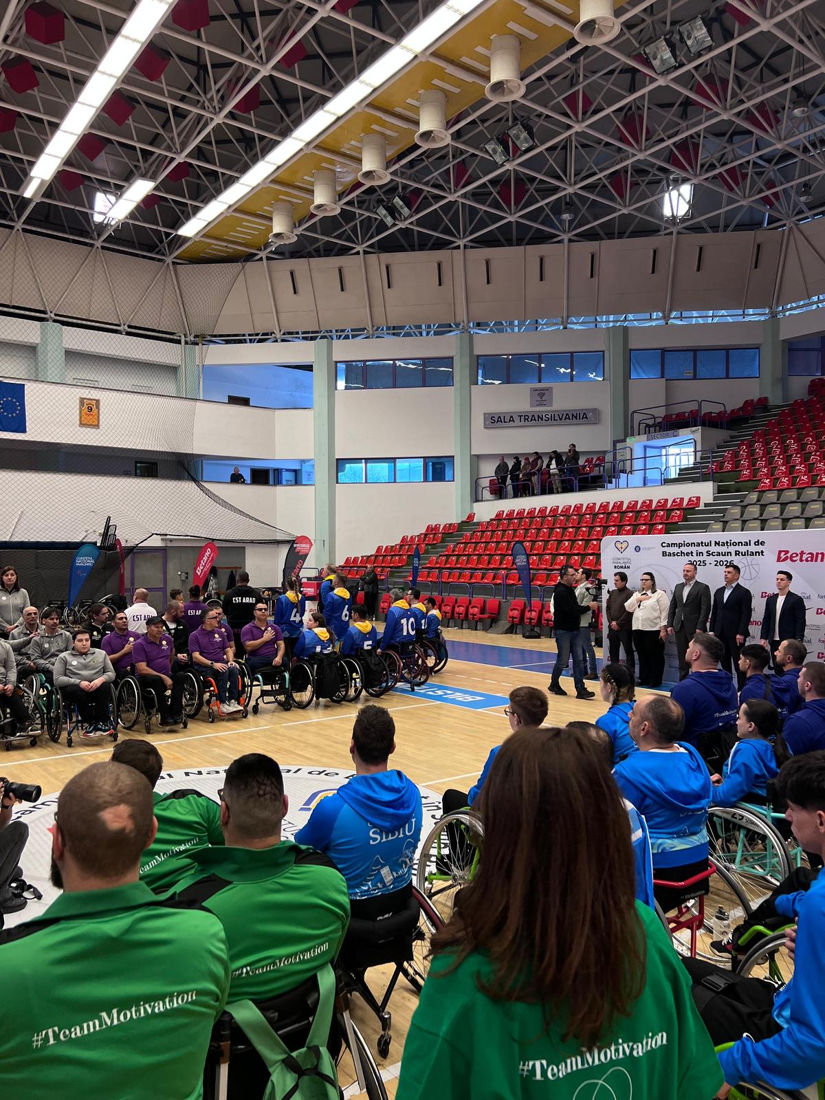 Ceremonia de deschidere a Campionatului Național de Baschet în Fotoliu Rulant