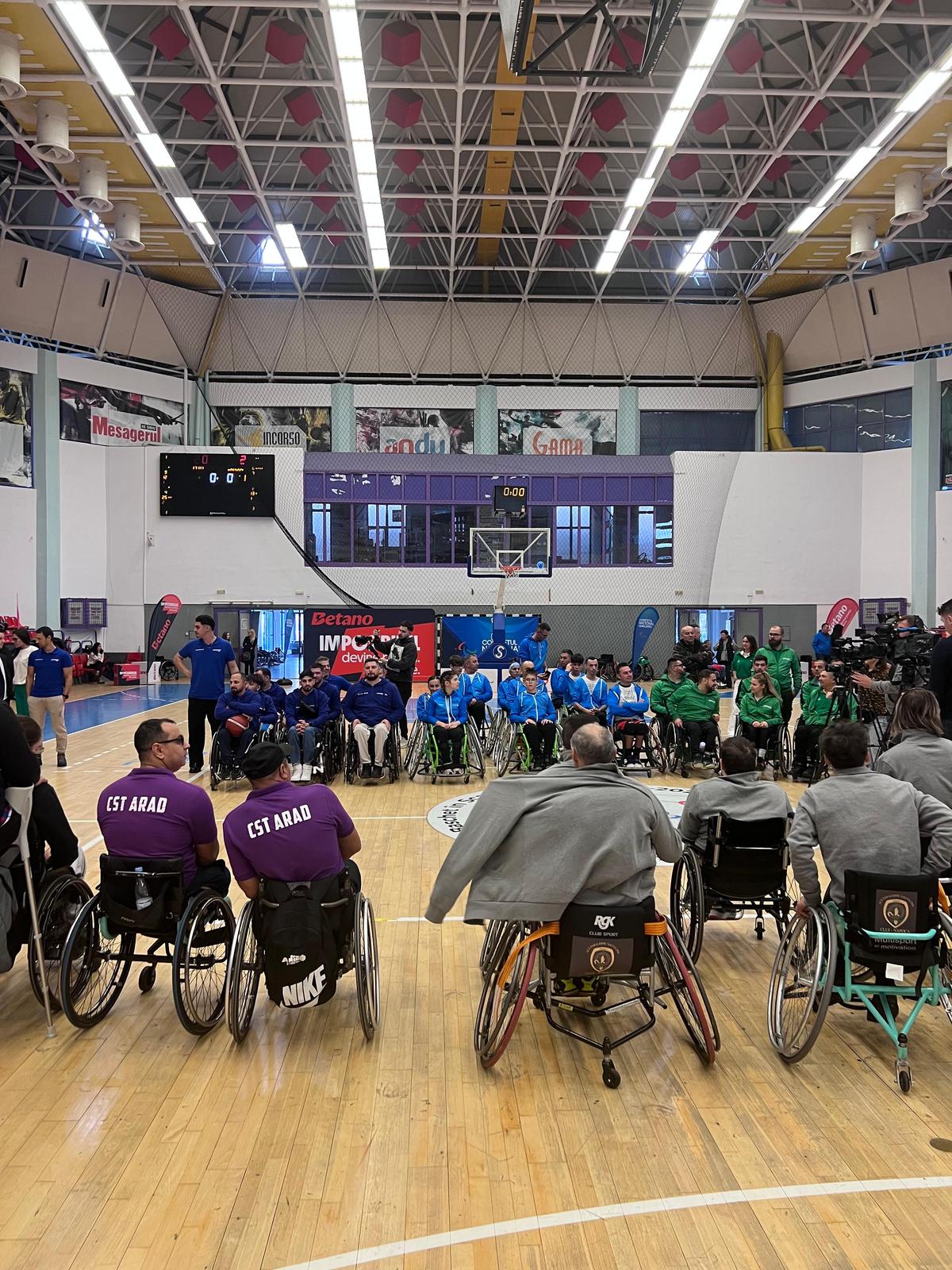 Ceremonia de deschidere a Campionatului Național de Baschet în Fotoliu Rulant