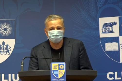 Dan Petrescu, la sediul CJ Cluj // foto: captură @ Facebook
