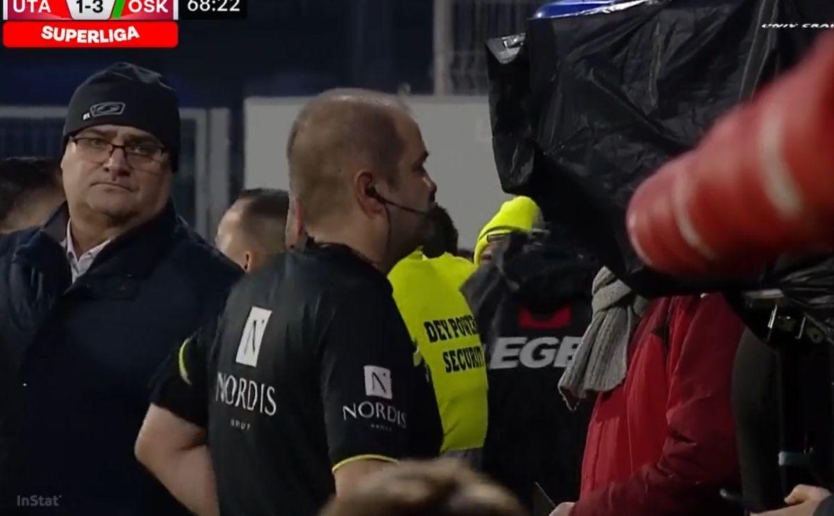 Aly Abeid, moment reprobabil în meciul cu UTA / FOTO: Captură @Prima Sport