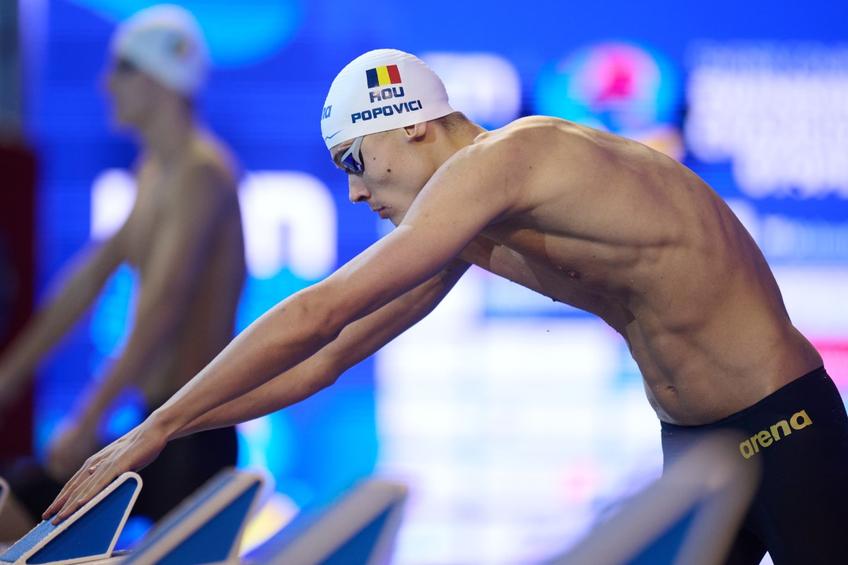 David Popovici, în semifinale la 200 m liber la Campionatul European de înot în bazin scurt de la Otopeni // FOTO: Raed Krishan