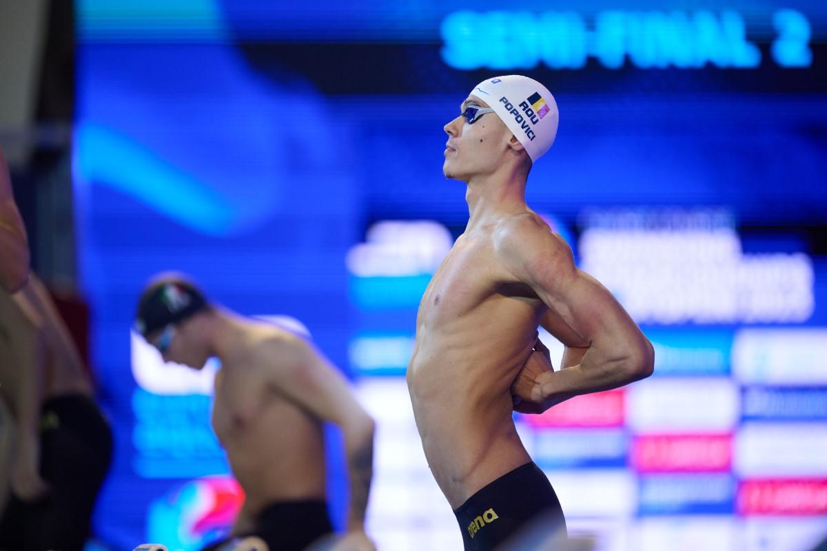 David Popovici dezvăluie ce l-a impresionat în semifinala de la 200 m liber: „E frumos să înoți acasă”