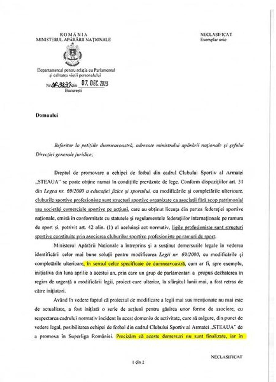 Foto: Facebook @Fidelis Steaua Nicio soluție viabilă pentru ca Steaua să poată promova în SuperLigă! Informații de ultimă oră de la MApN