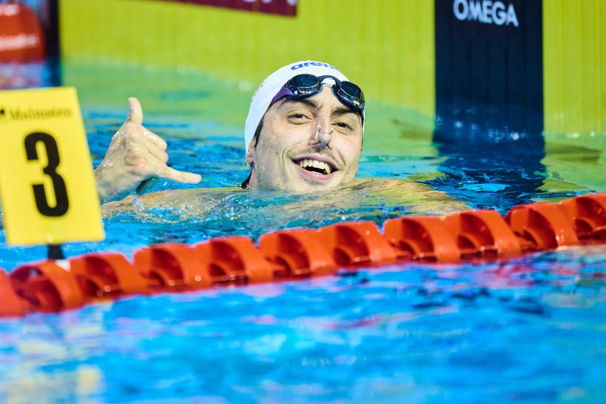 FOTO Andrei Ungur, bronz la 100 de metri spate la Campionatul European de înot în bazin scurt de la Otopeni