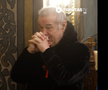 Gigi Becali la Sfânta Liturghie. FOTO: Captură Trinitas TV