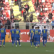 Omagiu pentru Duckadam la meciul dintre UTA Arad și Unirea Slobozia / Foto: Captură Prima Sport