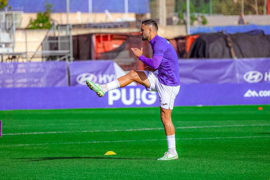 Florin Andone // foto: X @ Atlético Baleares Florin Andone, cu obrazul plin de sânge în primul meci ca titular la noua lui echipă