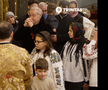 Gigi Becali la Sfânta Liturghie. FOTO: Captură Trinitas TV