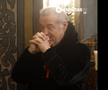 Gigi Becali la Sfânta Liturghie. FOTO: Captură Trinitas TV