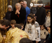 Gigi Becali la Sfânta Liturghie. FOTO: Captură Trinitas TV