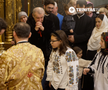 Gigi Becali la Sfânta Liturghie. FOTO: Captură Trinitas TV