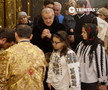 Gigi Becali la Sfânta Liturghie. FOTO: Captură Trinitas TV