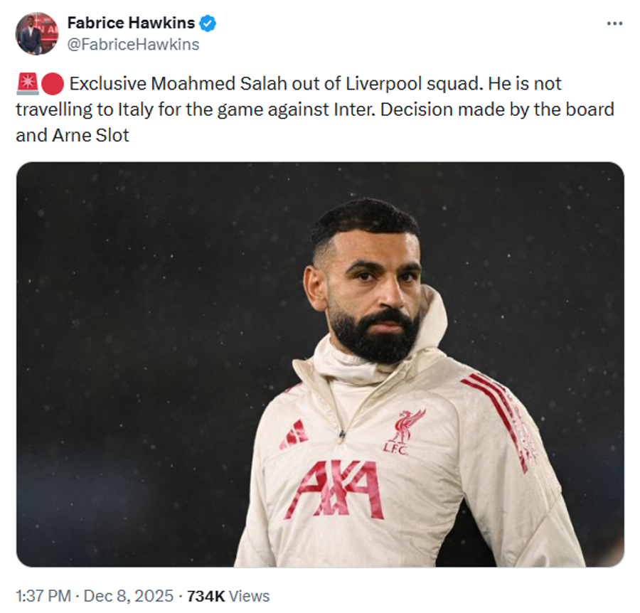 Salah nu face deplasarea pentru meciul cu Inter Milano! » Ultimele informații despre scandalul dintre egiptean și „cormorani”