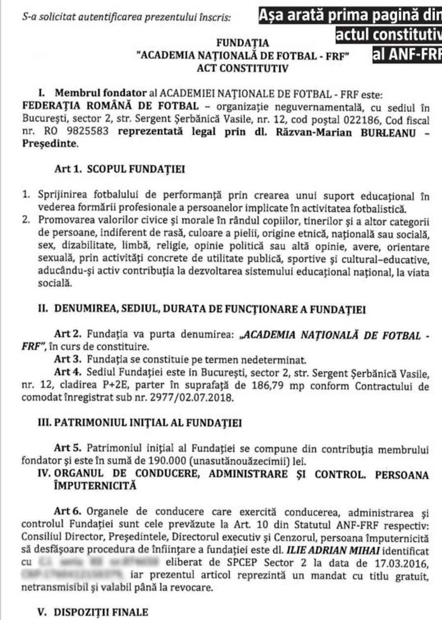 EXCLUSIV // Academia fantomă de la FRF. Există doar în acte și înghite bani!