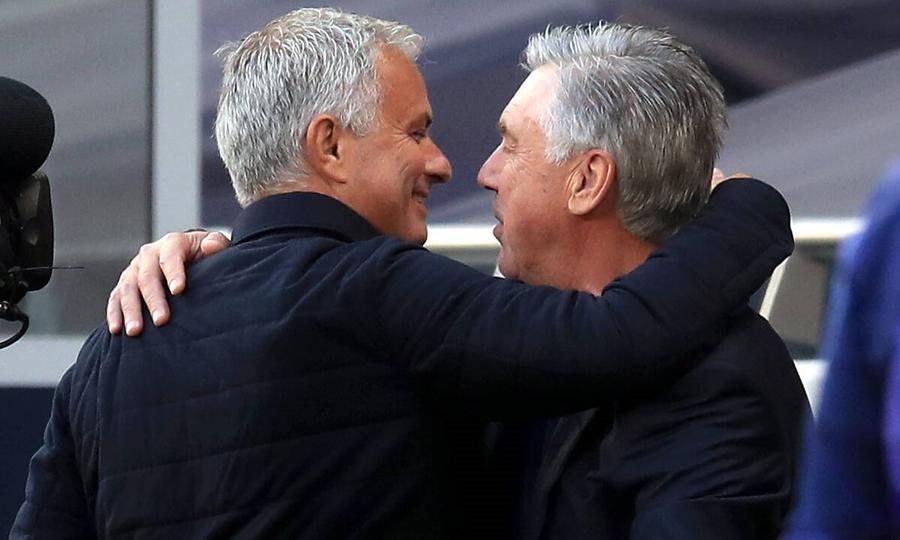 Jose Mourinho și Carlo Ancelotti FOTO Imago Micuța echipă din orașul lui Carlo Ancelotti se pregătește pentru duelul istoric cu formația lui Jose Mourinho: „Totul este ca un vis”