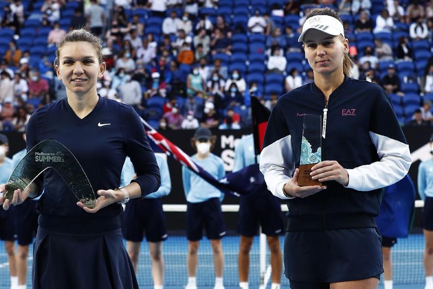 Simona Halep, cu trofeul de la Melbourne Summer Set 1 / Sursă foto: Guliver/Getty Images