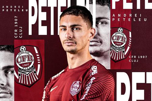 Campioana României, CFR Cluj, a anunțat oficial transferul lui Andrei Peteleu (30 de ani), fundaș lateral la Kisvarda, locul 3 în campionatul Ungariei. 
Foto: Facebook @CFR Cluj