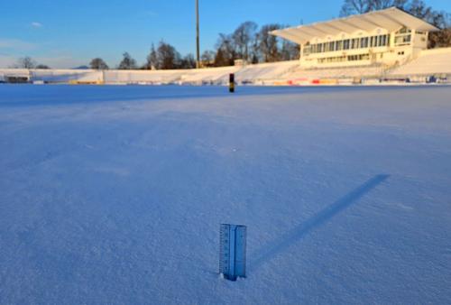 Stadionul „Emil Alexandrescu”, acoperit de zăpadă
FOTO: facebook