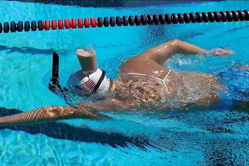 Katie Ledecky, în timpul probei