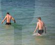 Jucătorii Rapidului fac baie în Golful Persic FOTO: Ionuţ Iordache (GSP)