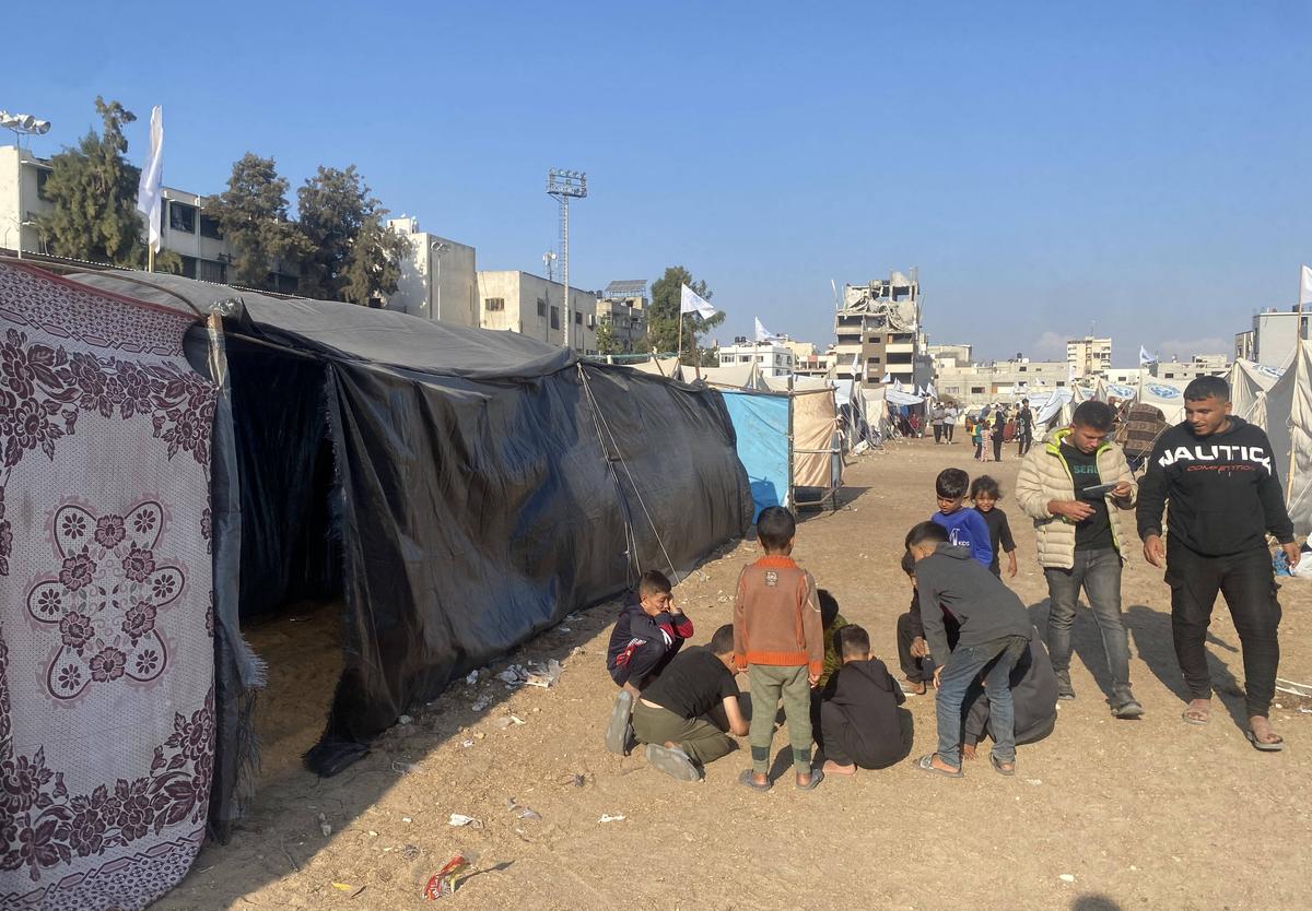 Stadionul „Yarmouk” din Fâșia Gaza, transformat într-un centru de refugiați
